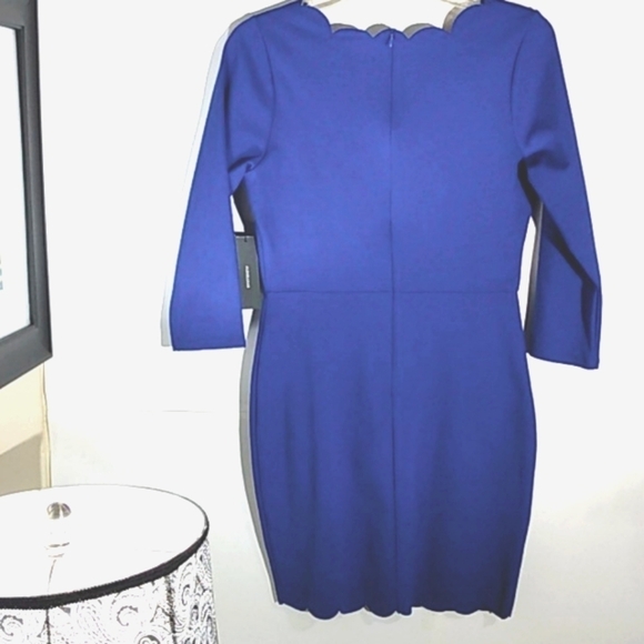 LULU'S  NWT ALLYSIN ROYAL BLUE SCALLOPED HEM BODYCON MINI DRESS SIZE MEDIUM - Picture 12 of 12